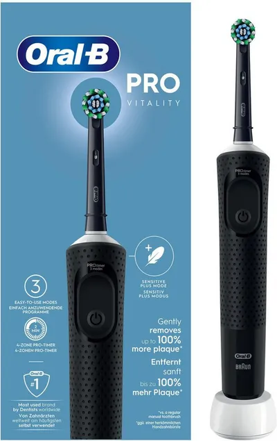 Oral-B Elektrische Zahnbürste Oral-B Pro Vitality, Aufsteckbürsten: 1 St., 1 Aufsteckbürste