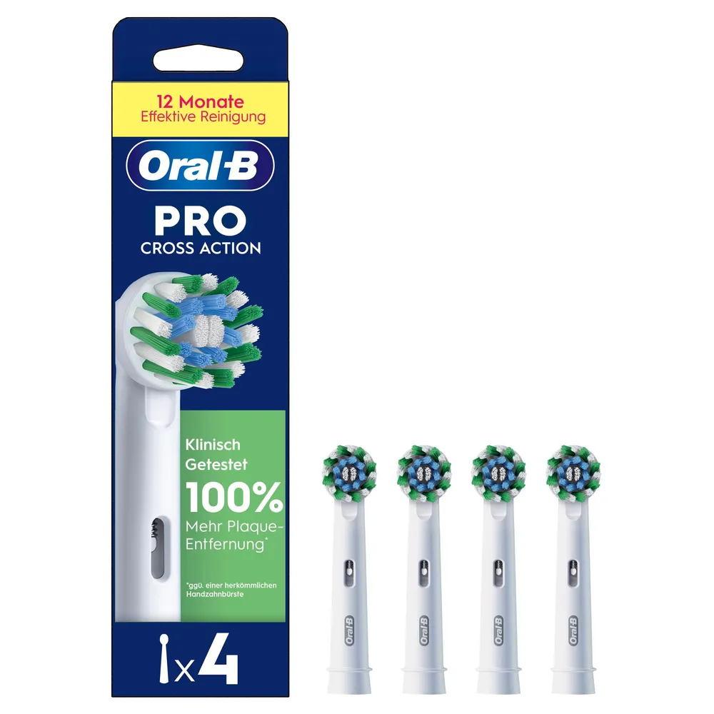 Pro CrossAction 4 Stück weiß Aufsteckbürsten