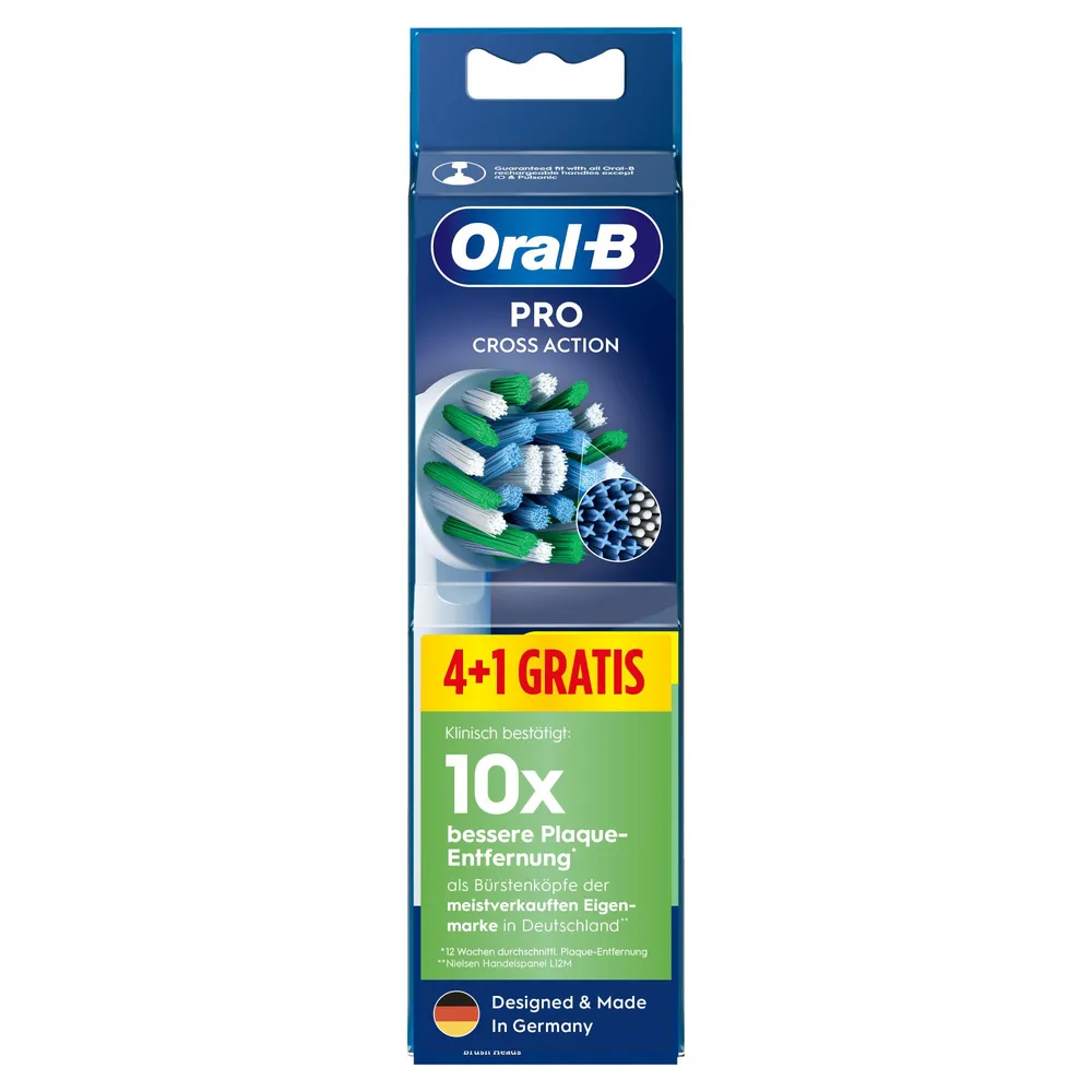 Pro CrossAction Aufsteckbürsten, 4+1 Gratis