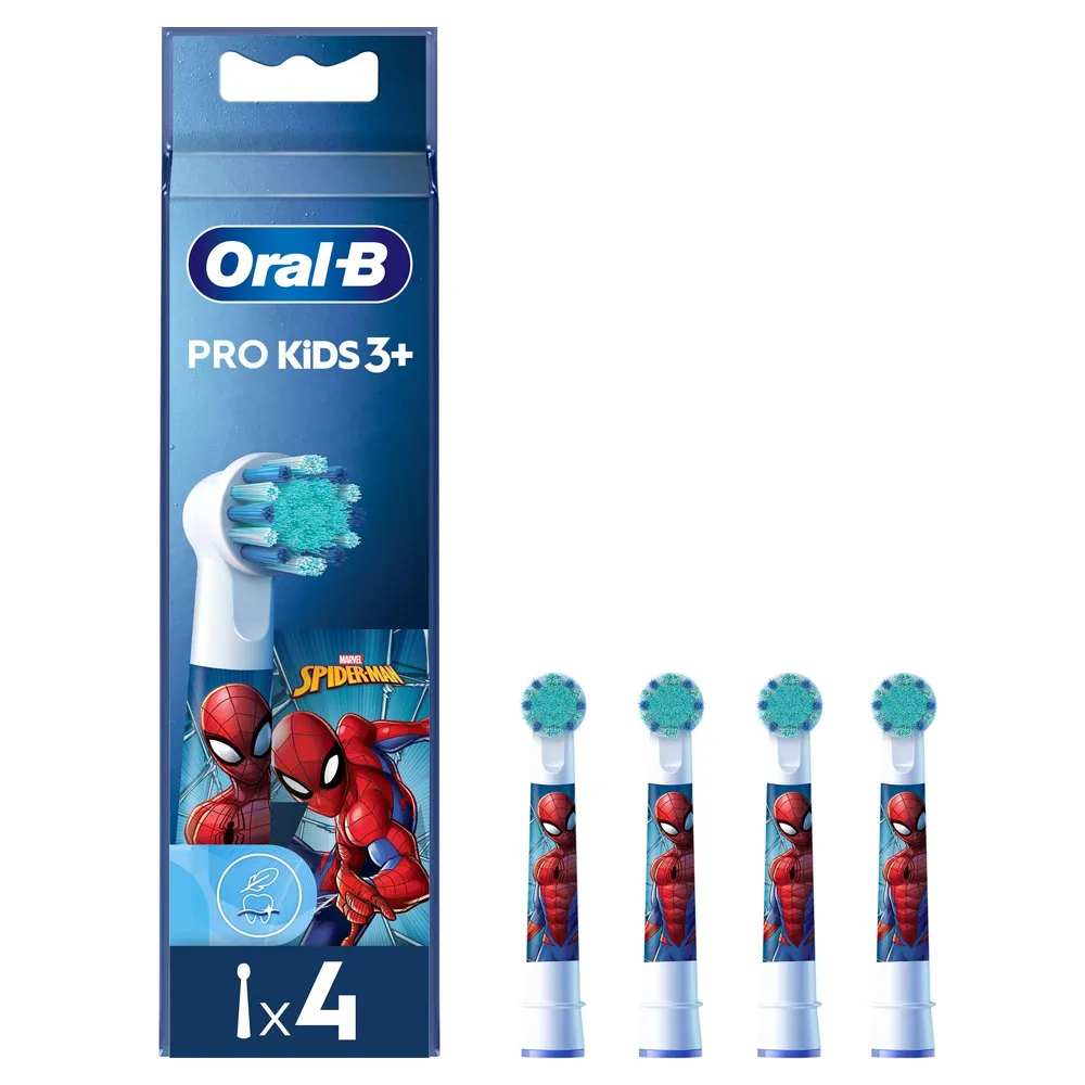 Pro Kids Aufsteckbürsten, 4 Stück, Spiderman