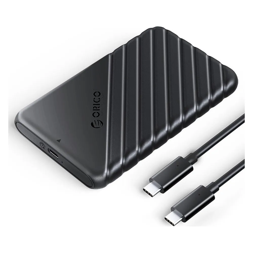 Orico 2.5' HDD / SSD Enclosure, 6 Gbps, USB-C 3.1 Gen1 (Black)