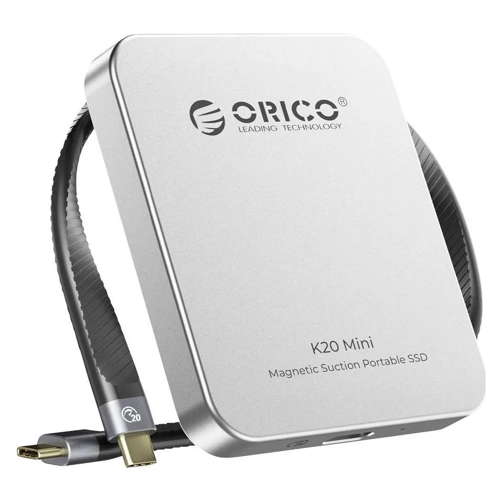 Caja PC Orico K20Mini SSD Aluminium Silber mit ultradünnem magnetischem Design