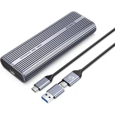 Orico ACOM2-U4-GY M.2 Metall SSD Gehäuse Grau mit Lüfter USB-C