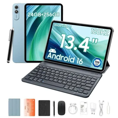 Tablet OSCAL Pad 200 4G LTE 13,4" 24GB 256GB Blau mit Teclado und Stylus Pen