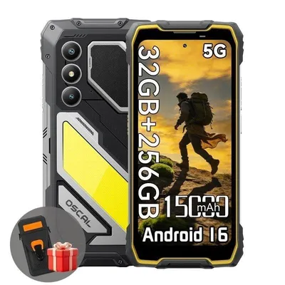 OSCAL Pilot 5 5G 8GB 6,56" 256GB Gelber verstärkter Akku