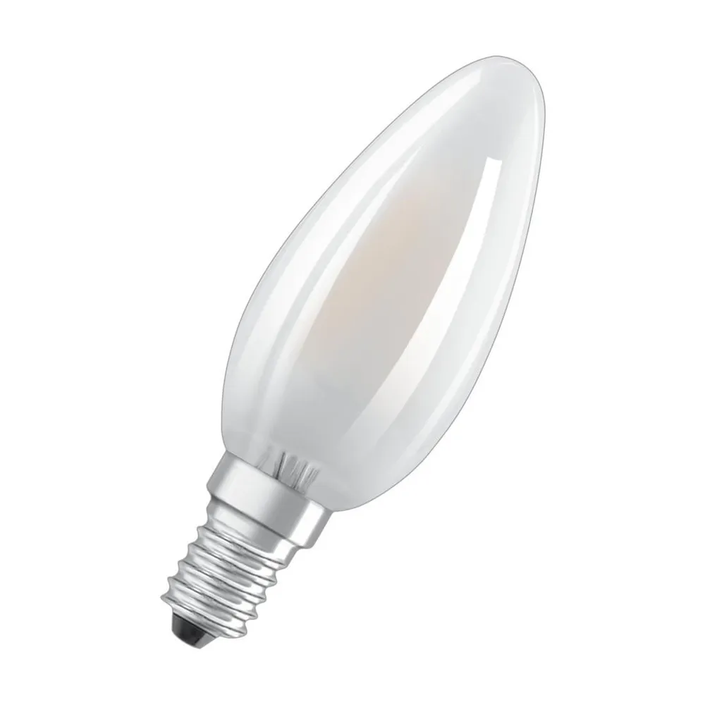 LED-Filament "Retrofit", Kerze, 4W ersetzt 40W, E14, Warmweiß, matt (00217761)