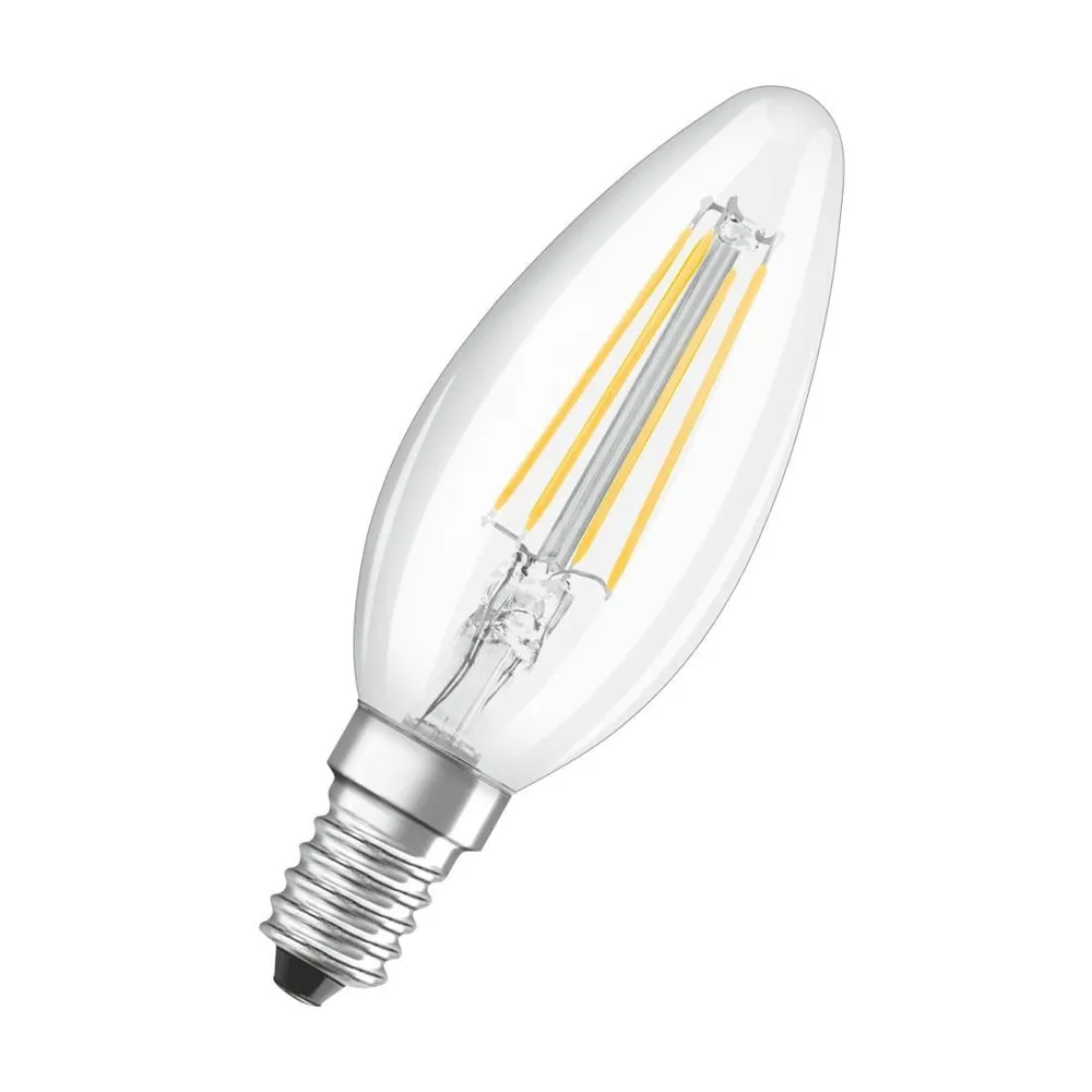 LED-Filament "Retrofit", Kerze, 5W ersetzt 40W, E14, Warmweiß, klar (00217810)
