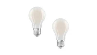Osram LED Classic A 60, Filament, EEK A, 3,8 W, 806 lm, E27, kaltweiß, matt, 2er Pack