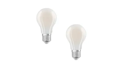 Osram LED Classic A 75, Filament, EEK A, 5 W, 1055 lm, E27, kaltweiß, matt, 2er Pack
