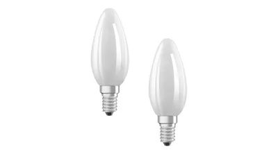 Osram LED Classic B 40, Filament, EEK A, 2,2 W, 470 lm, E14, warmweiß, matt, 2er Pack