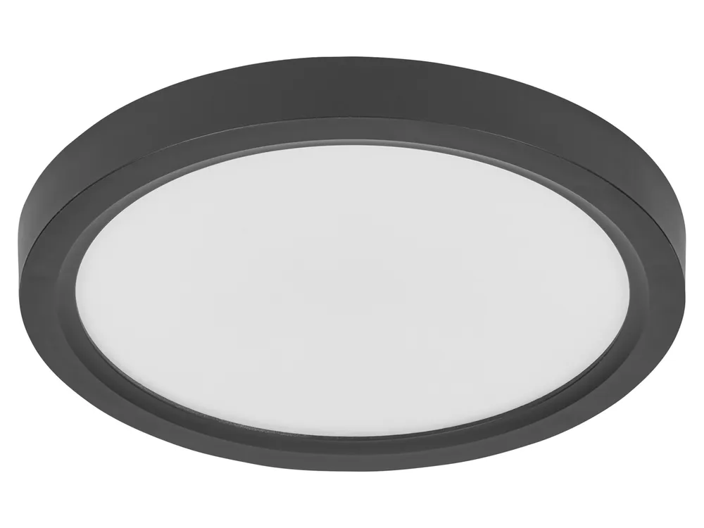 OSRAM LED-Deckenleuchte, 20W, 3000K, 2100lm, warmweiß, IP20, dimmbar, schwarz, Ø24,5 cm