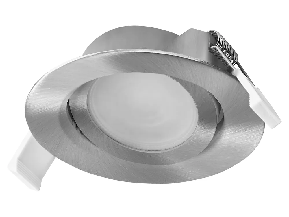 OSRAM LED-Einbauleuchte, 4,9W, 2700K, 200lm, warmweiß IP20, dimmbar, Satin-Nickel, 3er Set