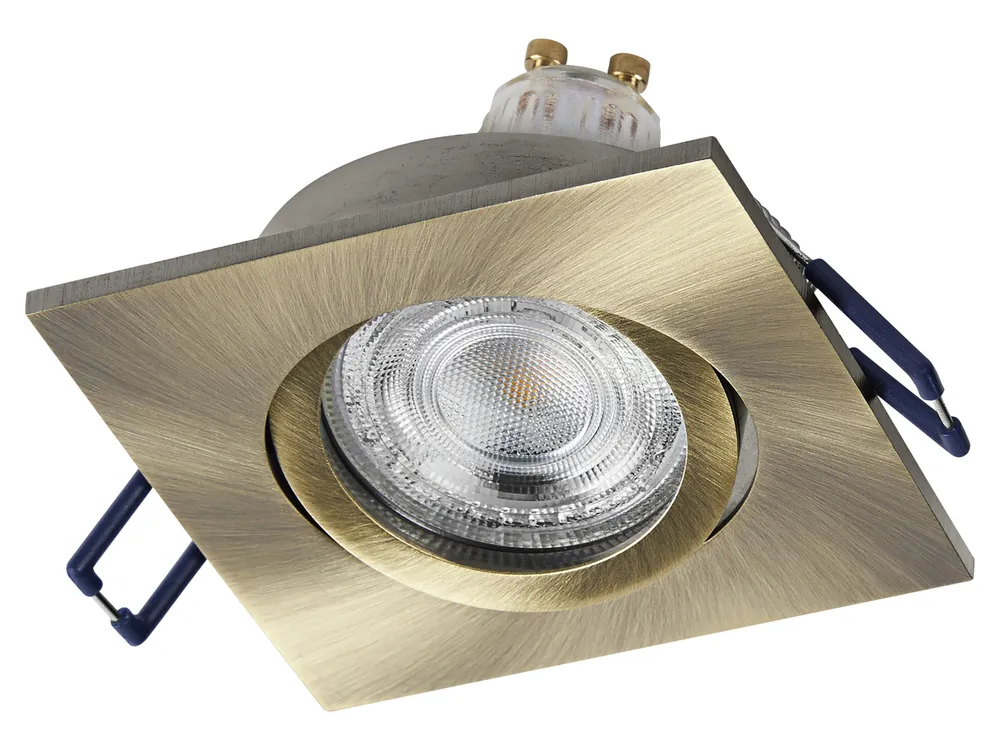 OSRAM LED-Einbauleuchte, IP20, 4,5W, 2700K, 400lm, warmweiß, IP20, Messing, 3er Set