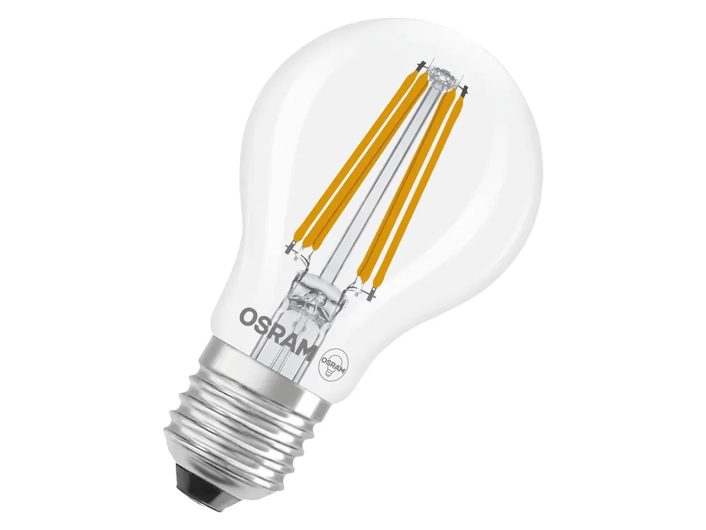 OSRAM LED-Lampe, E27, 7,2W, 2700K, EEK: A, 1521lm, warmweiß, IP20, klar, 3 Stück