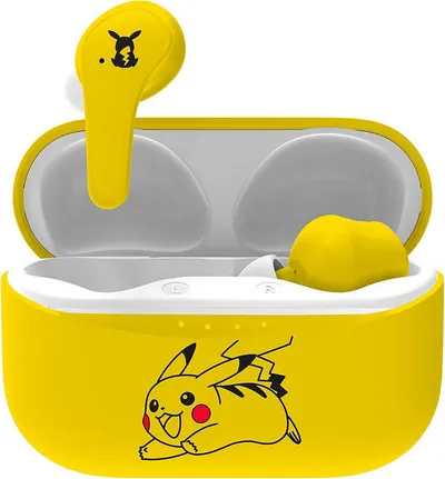 OTL Pokémon Pikachu In-Ear Kopfhörer mit Ladebox Bluetooth-Kopfhörer (Bluetooth, lautstärkebegrenzte Technologie für Kinder)