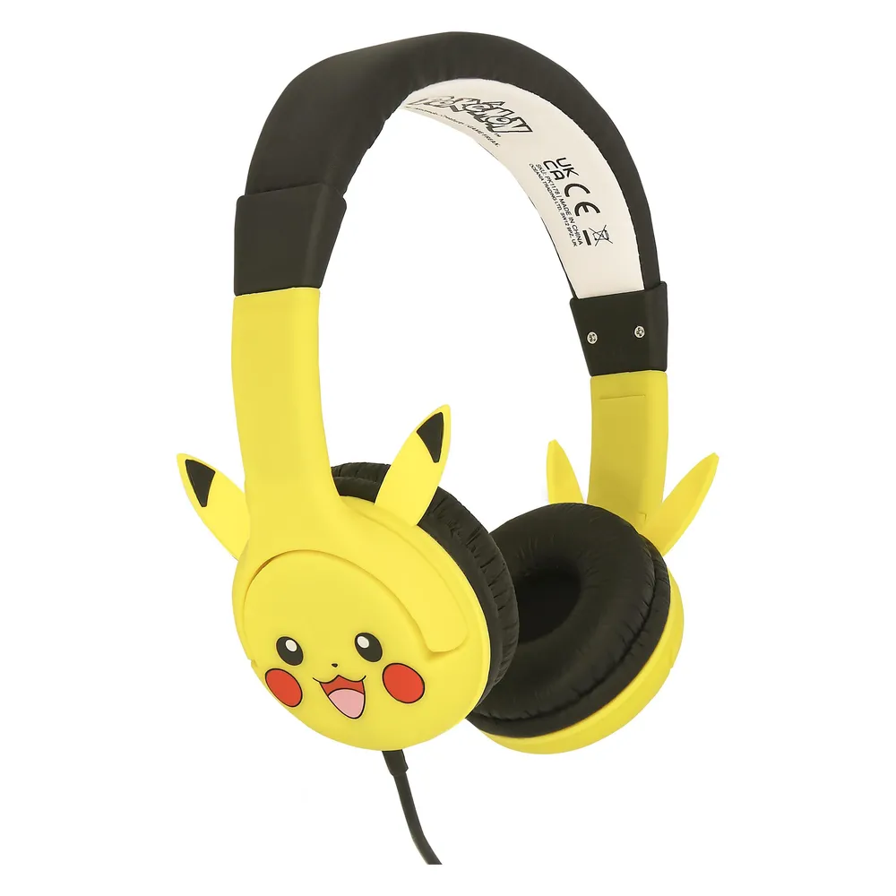 OTL Pokémon Pikachu Kopfhörer für Kinder mit süßen Ohren Kinder-Kopfhörer (kindgerechte Lautstärkebegrenzung)