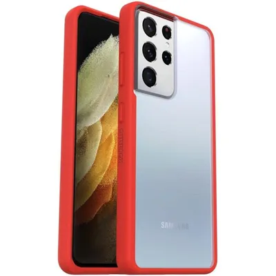 Galaxy S21 Ultra 5g Otterbox React Transparente und rote Anti-Fall-Hülle