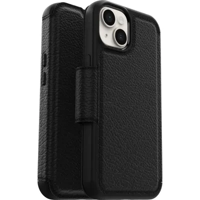 Funda para móvil OtterBox Strada Leder Schwarz Magnetverschluss für iPhone 14 Plus