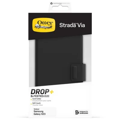 Handyhülle OtterBox Strada Via Folio Synthetisch Schwarz Magnetisch für Galaxy S23