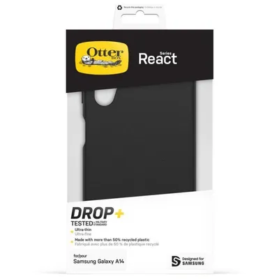 Funda para móvil OtterBox React Cover case Polycarbonat Schwarz Antibakteriell für Galaxy A14