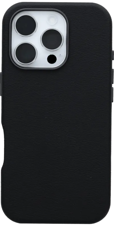 Otterbox Symmetry Apple iPhone 16 Backcover mit MagSafe Magnet Leder Schwarz