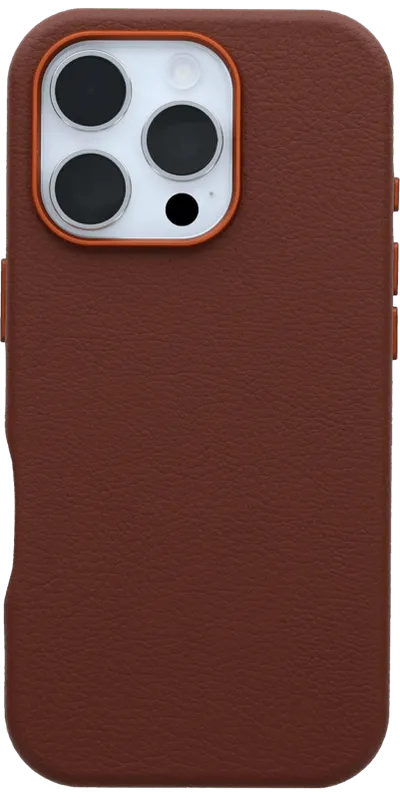 Otterbox Symmetry Apple iPhone 16 Pro Backcover mit MagSafe Magnet Leder Braun