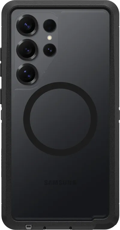 OtterBox Defender Samsung Galaxy S25 Ultra Backcover mit Magnet Transparent mit schwarzem Rand