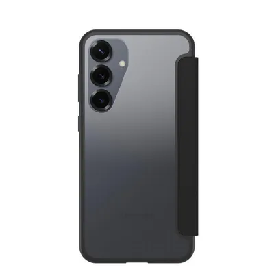 OtterBox React Folio Handyhülle aus recyceltem Kunststoff für Galaxy S25+ Transparent Schwarz mit Kartenfach
