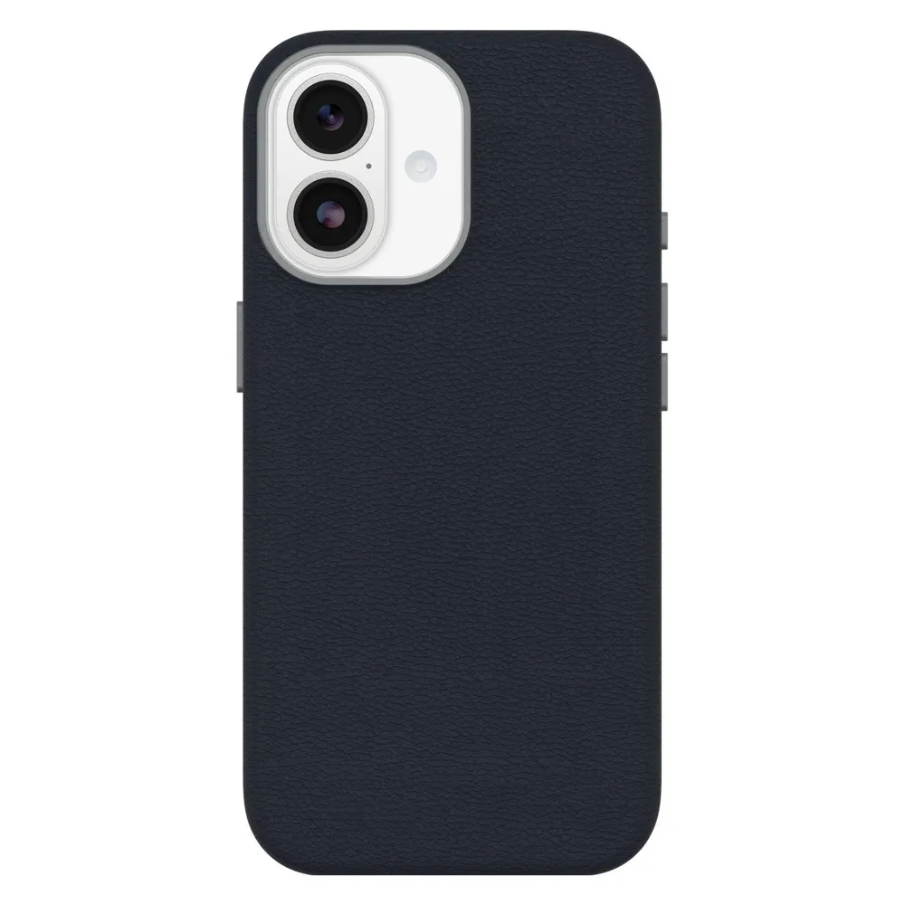Otterbox Symmetry iPhone 17 Backcover mit MagSafe Magnet Leder Blau