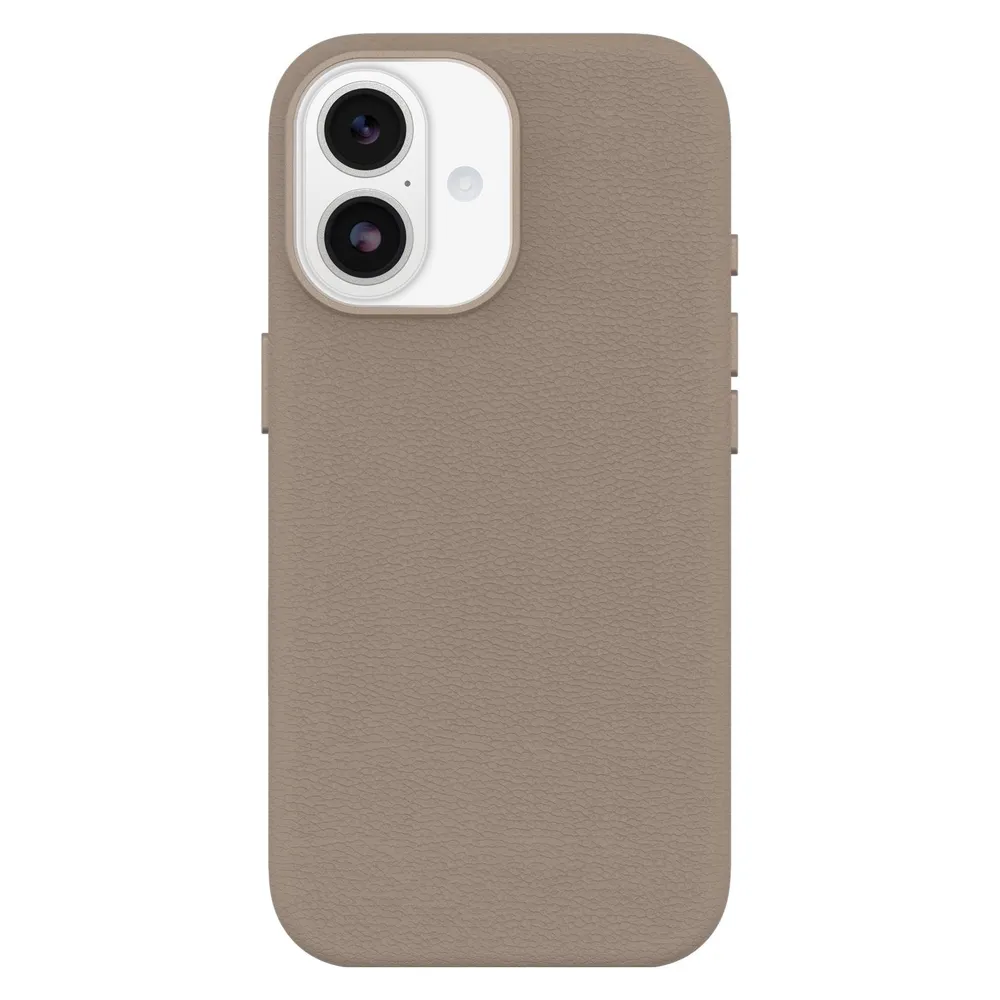 Otterbox Symmetry iPhone 17 Backcover mit MagSafe Magnet Leder Grau