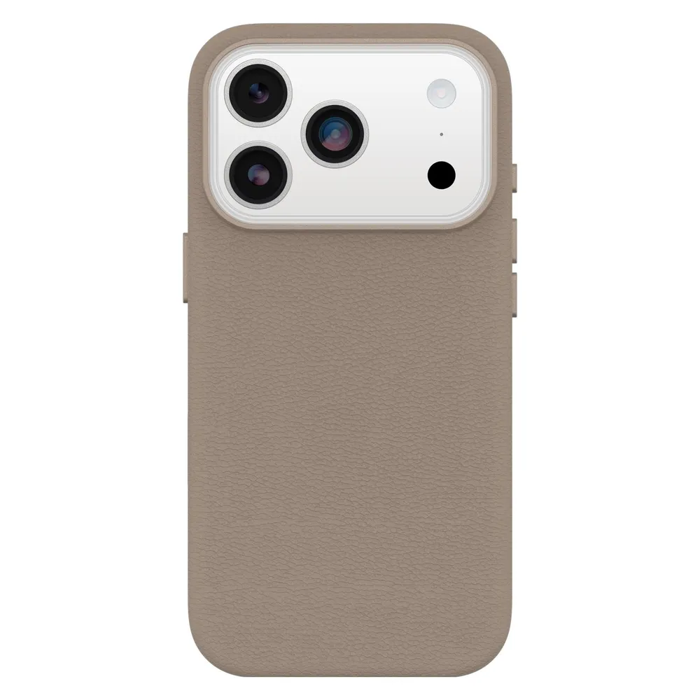 Otterbox Symmetry iPhone 17 Pro Backcover mit MagSafe Magnet Leder Grau