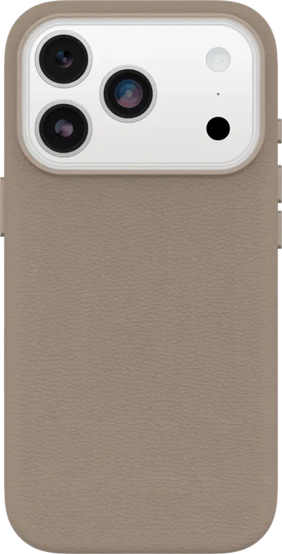 Otterbox Symmetry iPhone 17 Pro Backcover mit MagSafe Magnet Leder Grau