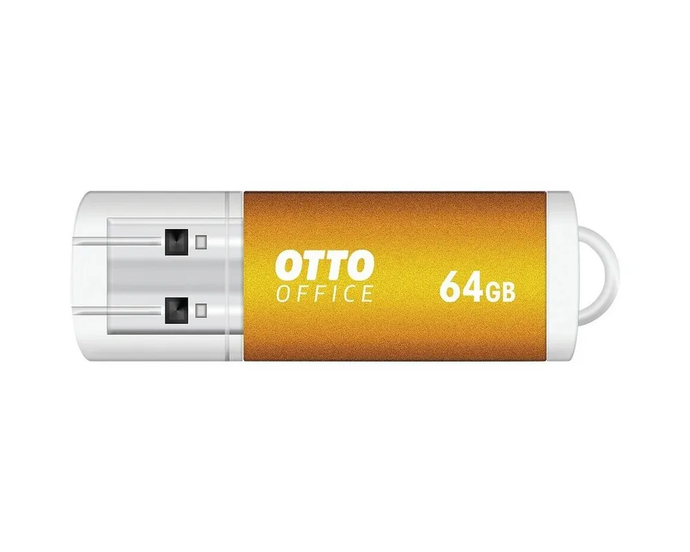 Otto Office Premium USB-Stick (Lesegeschwindigkeit 17 MB/s, mit Verschlusskappe und Schlüsselanhänger-Öse)