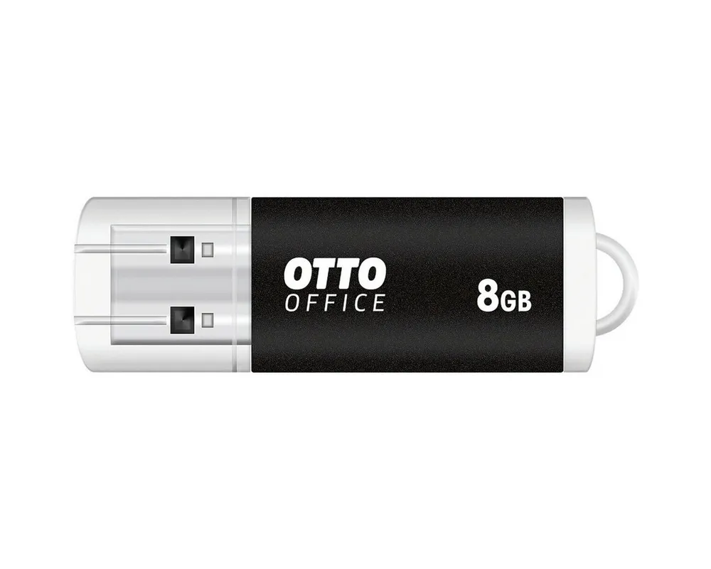 Otto Office Premium USB-Stick (Lesegeschwindigkeit 13 MB/s, mit Verschlusskappe und Schlüsselanhänger-Öse)