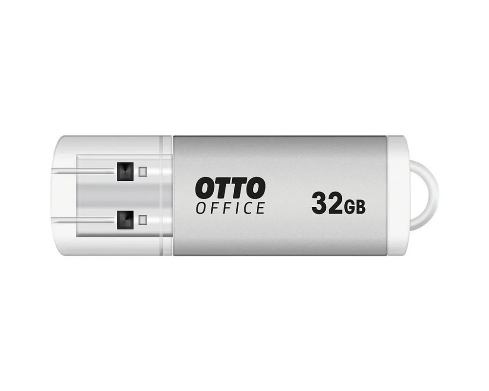 Otto Office Premium USB-Stick (Lesegeschwindigkeit 17 MB/s, mit Verschlusskappe und Schlüsselanhänger-Öse)