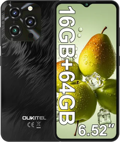 OUKITEL C3 Android 14 Handy Ohne Vertrag, 5000mAh, 6.52" HD Smartphone (16,56 cm/6.52 Zoll, 64 GB Speicherplatz, 13 MP Kamera, 4GB+64GB Speicher, 4G Dual SIM, 9,3mm dünn, GPS)