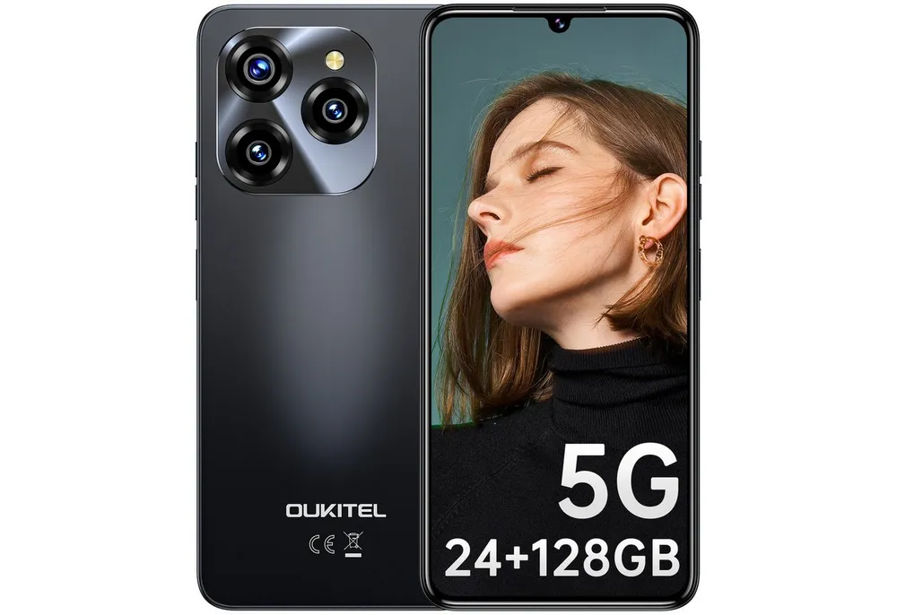 OUKITEL C50 24GB RAM + 128GB ROM/ TF 1TB 5G Smartphone (17,27 cm/6.8 Zoll, 128 GB Speicherplatz, 50 MP Kamera, 6.8" HD+ Display, 5150mAh, 5G-Dual-SIM, 50MP, GPS)