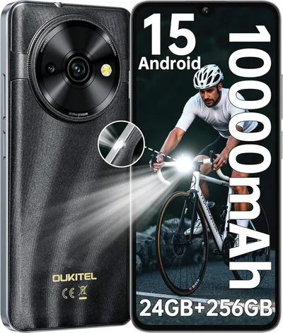 OUKITEL C59 Pro 24+256GB Androide 15 Smartphone (17,48 cm/6.88 Zoll, 256 GB Speicherplatz, 13 MP Kamera, 6,88 Zoll HD+ Display, 10000mAh, Octa-Core, Dual SIM 4G, GPS)