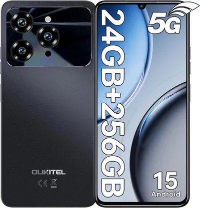 OUKITEL C6 5G, 6,8‘’, Android 15 Smartphone (17,27 cm/6.8 Zoll, 256 GB Speicherplatz, 50 MP Kamera, 5150mAh, 24(8+16)GB+256GB /1TB, 6.8" HD+ 90Hz, GPS, 5G Dual SIM)