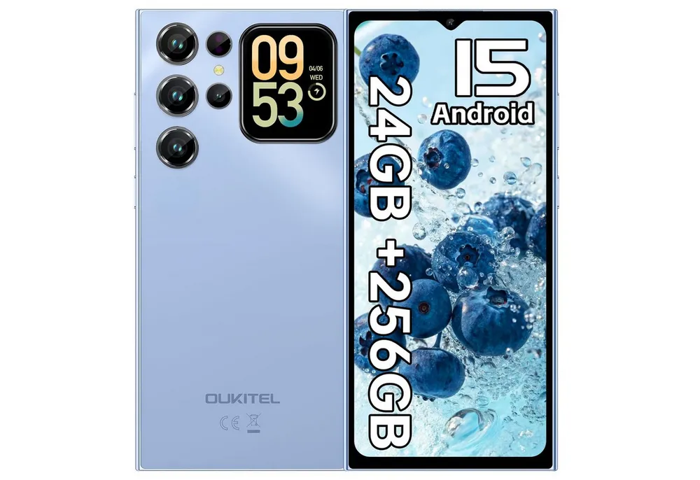 OUKITEL C62 Pro Android 15 Smartphone (17,48 cm/6.88 Zoll, 256 GB Speicherplatz, 13 MP Kamera, 5150mAh, 24(8+16)GB+256GB /1TB, 6.88" HD+ 90Hz, NFC, GPS, Face Unlock)