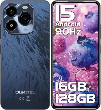 OUKITEL C65 Android 15 Smartphone (17,02 cm/6.7 Zoll, 128 GB Speicherplatz, 50 MP Kamera, 5150mA Akku, 6.7" HD 90Hz, Android 15, Dual SIM 4G)