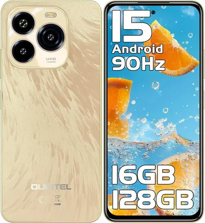 OUKITEL C65 Android 15 Smartphone (17,02 cm/6.7 Zoll, 128 GB Speicherplatz, 50 MP Kamera, 5150mA Akku, 6.7" HD 90Hz, Android 15, Dual SIM 4G)