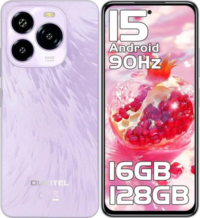 OUKITEL C65 Android 15 Smartphone (17,02 cm/6.7 Zoll, 128 GB Speicherplatz, 50 MP Kamera, 5150mA Akku, 6.7" HD 90Hz, Android 15, Dual SIM 4G)