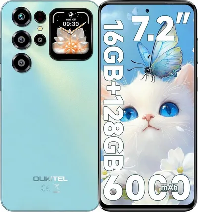 OUKITEL C68 Plus Android 15 Smartphone (18,28 cm/7.2 Zoll, 128 GB Speicherplatz, 64 MP Kamera, 6000mAh, 16(4+12)GB+128GB /1TB, 7.2" HD+ 120Hz, Dual SIM/ OTG/ GPS)