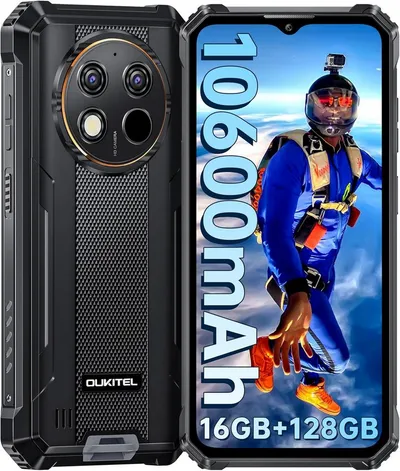 OUKITEL WP28S 4G 16+128GB Outdoor Smartphone (16,56 cm/6.52 Zoll, 128 GB Speicherplatz, 13 MP Kamera, 16GB RAM + 128GB ROM, 60Hz HD Display, 10600mAh, IP68, GPS, NFC)