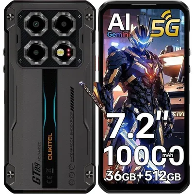 Oukitel WP60 5G 12GB Schwarz 7,2" 512GB 10.000mAh Akku
