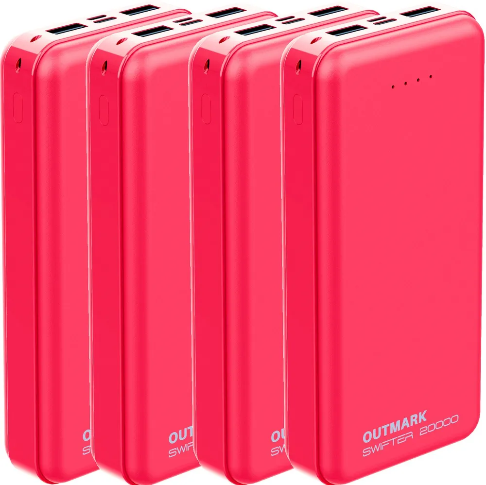 OUTMARK SWIFTER 20.000mah, 2x USB-A Ausgang, 1x USB-C Ladeeingang Akku Powerbank 20000 mAh, Fast Charge 2 x 2,4A