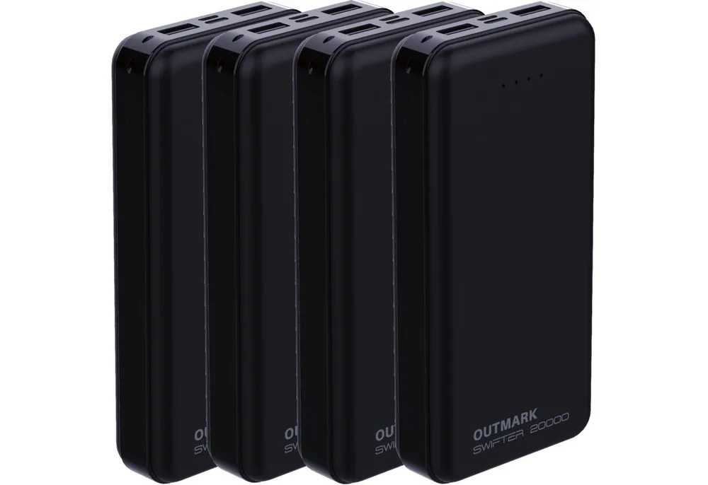 OUTMARK SWIFTER 20.000mah, 2x USB-A Ausgang, 1x USB-C Ladeeingang Akku Powerbank 20000 mAh, Fast Charge 2 x 2,4A
