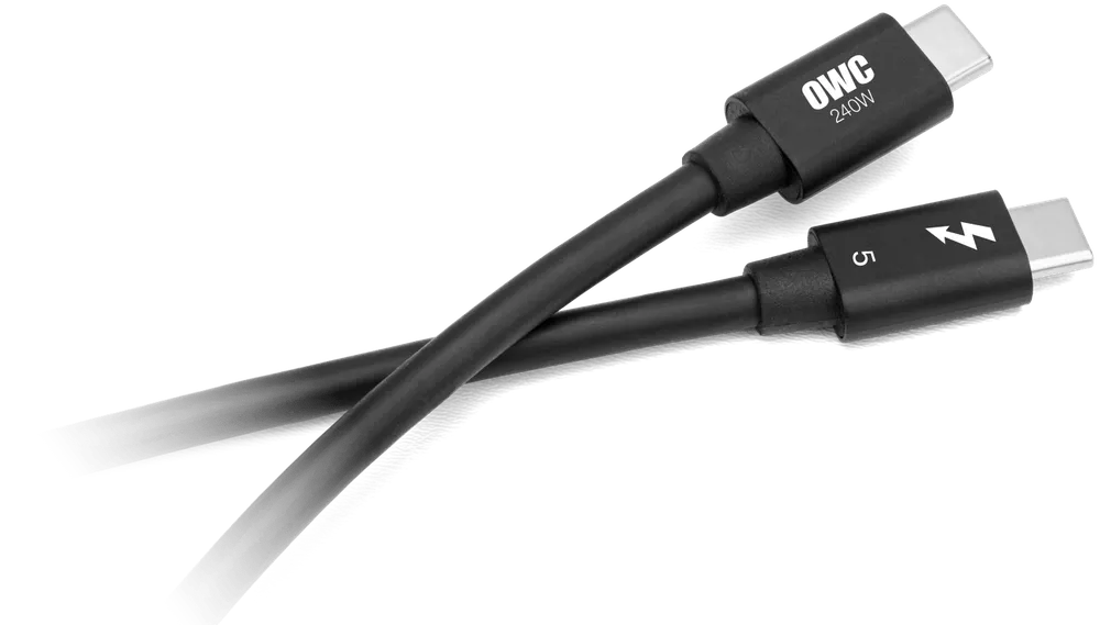OWC Thunderbolt 5 Kabel, Schwarz, 0,3m