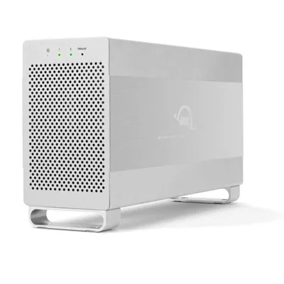 Festplattengehäuse OWC Mercury Elite Pro Dual 3.5 Zoll Aluminium Silber mit Lüfter